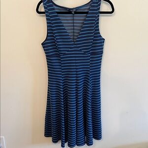 Peter Som Navy and Black Striped Mini Dress